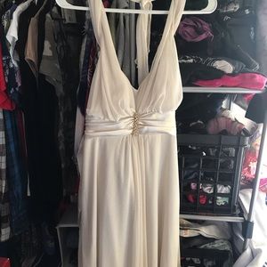 Speechless White with gold sparkling dress